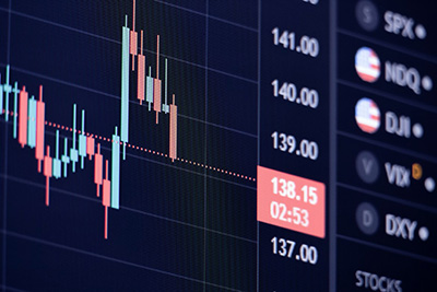 Stock market growth chart